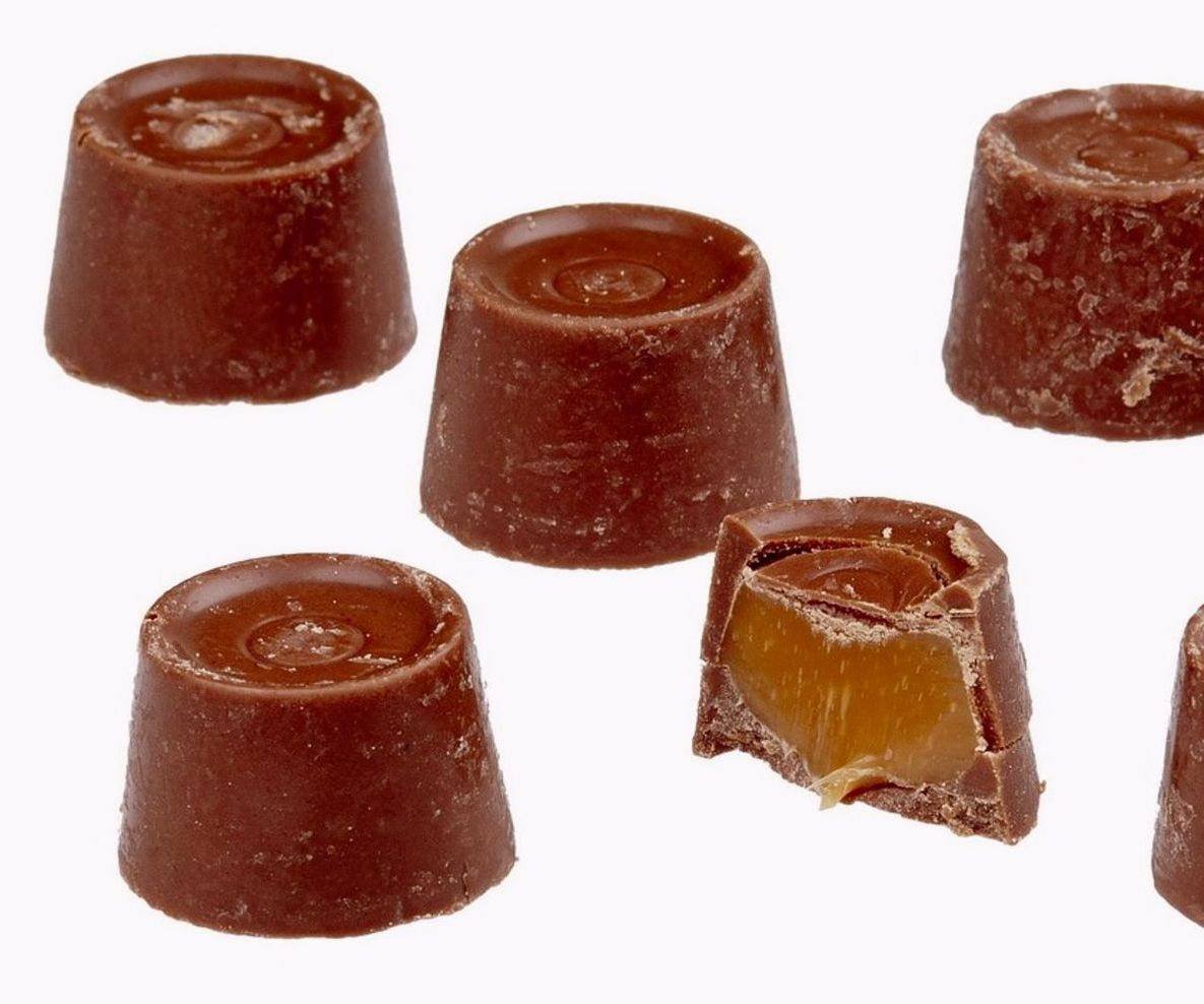 Artisan candy being wrapped by hand